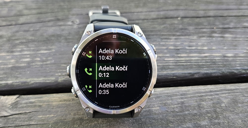 hodinky Garmin Fenix 8 podporují volání z hodinek
